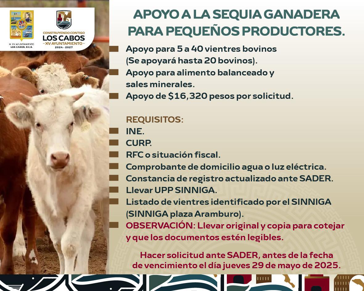 Abren registro para apoyo a pequeños ganaderos afectados por la sequía ...