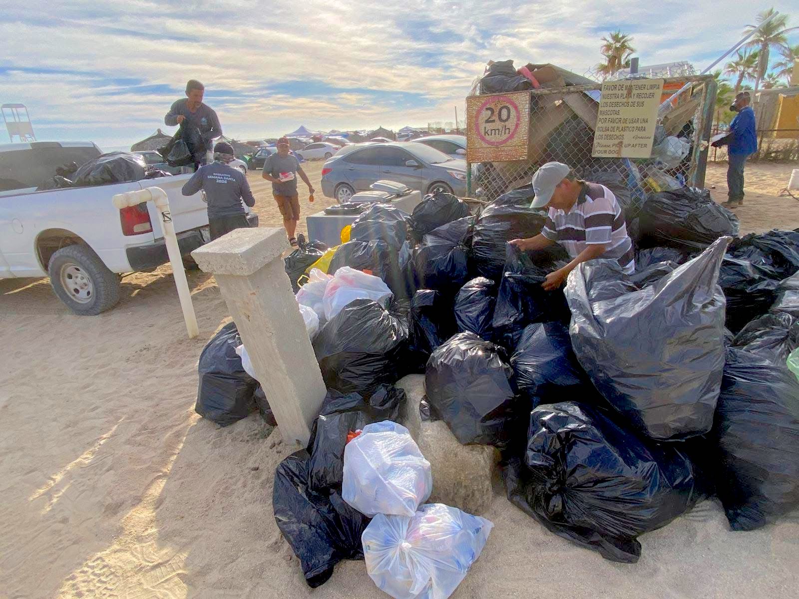 Retiran casi 100 toneladas de basura en playas de Los Cabos durante ...